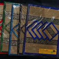 ราคา แผ่นรองจาน รองแก้วน้ำ ที่รองจาน แบบ 4 ที่ ทำจากเสื่อกก (คละสีโดยทางร้าน ระบุสีทักแชท) (24542525889)