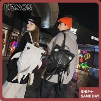 ราคา กระเป๋าสะพาย ลิซมอน สายปรับได้ความจุขนาดใหญ่กระเป๋าเป้สะพายหลังฉลามหนัง ปู่ แบบสบาย ๆ กระเป๋านักเรียนฉลามกันน้ํา (28265692962)