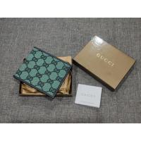 ราคา แท้ % Gucci green black canvas wallet (9205069246)