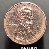 ราคา เหรียญเก่าสะสมลินคอล์น 1 เซ็นต์ ปี ค.ศ.2002 "D"(พ.ศ.2545) ผ่านใช้ (29275403254)