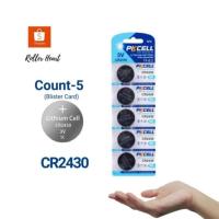 ราคา ( มีคูปองส่งฟรี / CR2430 1 แผง 5 ชิ้น ) ถ่านกระดุม PKCELL CR2430 Lithium Batteries, 3V Coin Cell (42709127873)