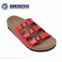 ราคา Birkenstock Florida Men/Women Classic Cork Matte Red รองเท้าแตะ 34-46 (28892424734)
