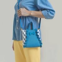 ราคา กระเป๋าสะพายผ้าคราม แต่งระบาย ลายผ้าขาวม้า (41510889652)