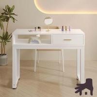 ราคา โต๊ะทำเล็บ โต๊ะทำเล็บพร้อมโต๊ะเขียนแบบ โต๊ะทำเล็บไม้ 2 ชั้น สำหรับร้านทำเล็บและร้านเสริมสวย (25042466752)