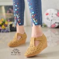 ราคา ส้นเตารีดหนังนิ่มฉลุลายสายปรับได้ (832809017)