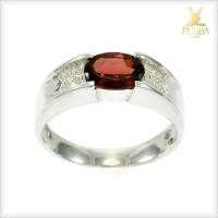 ราคา แหวนโกเมนแท้ สีแดงแก่ก่ำโกเมนเอก เงินแท้925 แหวนพลอยแท้ (9011289927)