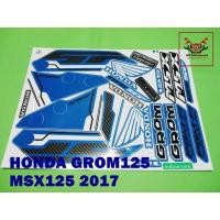 ราคา STICKER “BLUE-BLACK" Fit For HONDA GROM125 MSX125 GROM MSX (2017) // สติ๊กเกอร์ติดตัวรถ สีน้ำเงิน-ดำ (22981748700)
