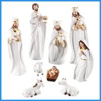 ราคา ชุดตกแต่งคริสต์มาส Lu Jesus_nativity แบบเรซิ่น ประกอบด้วยโมเดล Wisemen และมโนราห์ (42569375822)