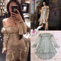 ราคา งานป้าย Widelia@real S ป้ายห้อย เดรสปาดไหล่ลายเงา (1922513259)