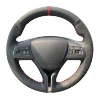 ราคา ฝาครอบพวงมาลัยหนังเทียมเย็บด้วยมือสําหรับ Maserati Ghibli Levante Quattroporte อุปกรณ์ตกแต่งภายในรถยนต์ (42416759556)