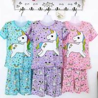 ราคา SALE110!!! ชุดนอนม้ายูนิคอร์นขาสั้นแขนสั้น (3811435744)