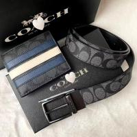 ราคา พร้อมส่ง Set กระเป๋าสตางค์ & เข็มขัด CoAcH สีฟ้า เทา รุ่นยอดนิยม ผู้ชาย (40966863048)