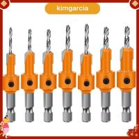 ราคา kimgarcia 7 ชิ้นก้านหกเหลี่ยมงานไม้หัวจมเจาะ, รูสกรูที่ซ่อนอยู่ เจาะสองขอบ เจาะหัวจม (29081725624)