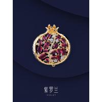 ราคา 【ไวโอเล็ตของแท้】ทับทิมหลายลูกเข็มกลัดเข็มกลัดระดับไฮเอนด์สตรีพวง (43605846375)