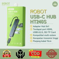 ราคา ROBOT HT240S USB-C HUB 5in1- Type-C USB HUB Card Reader 4K HDMI (26980242711)