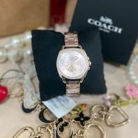 ราคา นาฬิกาCoach (14503854) Boyfriend Crystal Bezel Logo Dial Watch สีโรสโกลด์ หน้าปัด 34 mm (41908986399)