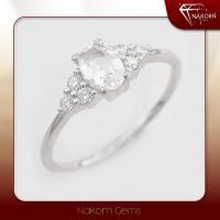 ราคา นคร เจมส์ แหวนเพชรแท้ ทองคำแท้18K (ทอง75%) ฝังเพชรเม็ดกลางประดับPink Quartz ขายได้ จำนำได้ พร้อมใบรับประกันสินค้า(มีของแ (3287630752)