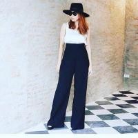 ราคา กางเกงขายาวผ้าฮานาโกะ ทรงขากระบอกใหญ่ (80759431)