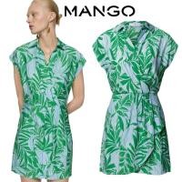 ราคา MNG : Green Printed Wrap Dress (29307569533)