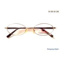 ราคา Continental กรอบแว่นตารูปไข่ สีทองน้ำตาล (1247929512)
