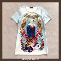 ราคา DOLCE & GABBANA Dress เดรสแขนสั้นมือสอง✔️ (24865703238)