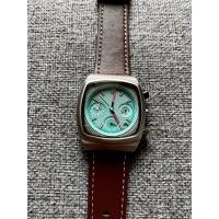 ราคา นาฬิกาข้อมือผู้ชายทรงสี่เหลี่ยม หน้าปัดสีฟ้า สายหนัง (28585986714)