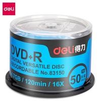 ราคา Deli 83150 CD DVD+R (สีเงิน) (50 ชิ้น/บาร์เรล) Barrel Blank CD/แผ่นแกะสลัก/Disc Original Deli (40817424171)
