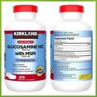 ราคา (Exp.06/2027)Kirkland Signature Glucosamine with MSM 375 Tablets เม็ด (29602591399)