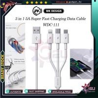 ราคา WK Design WDC-111, สายชาร์จเร็วสุด 3 in-1 5A, รองรับโทรศัพท์ด้วย Protocol ชาร์จเร็ว (23543425056)