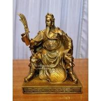 ราคา องค์กวนอู นั่งอ่านหนังสือ (ปางบุ๋นอ่านตำรา) งานทองเหลือง (21260973731)