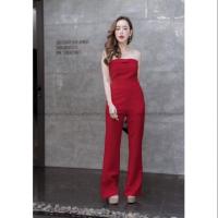 ราคา จั้มสูทขายาวสีแดง จั้มสูทงานป้าย จั้มสูทเกาะอก จั้มสูทสีแดง ป้าย comeback จั้มสูทออกงานชุดสีแดง ชุดกางเกงสีแดง (14150660120)