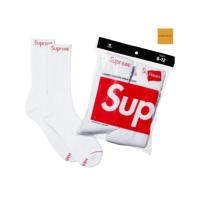 ราคา ถุงเท้า Supreme Hanes Supreme cushion crew socks สีขาว แท้ 100% (42513237808)