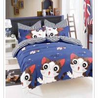 ราคา ชุดเครื่องนอนลายแมวจี้น่ารักมาก มีผ้านวม ผ้าปู ปลอกหมอนและปลอกหมอนข้าง (3541677691)