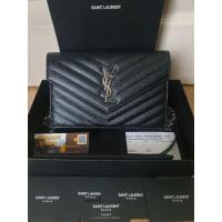 ราคา like new ysl woc black cavier size7.5 แท้100% (4062980629)