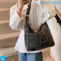 ราคา JENNIFE กระเป๋าสะพายผ้าเดนิม, กระเป๋าสะพาย Hobo ความจุขนาดใหญ่วินเทจ, กระเป๋าแฟชั่นซิปอเนกประสงค์ Cross Body Satchel กระเป๋า (44168190281)