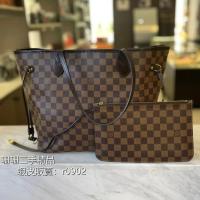 ราคา กระเป๋าถือ LOUIS VUITTON Neverfull Medium_checkerboard ของแท้มือสอง (27691880299)