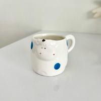ราคา | เซรามิกญี่ปุ่นมือ2 | ถ้วยวัวสีขาวลายนูน 6x6ซม (41405933325)