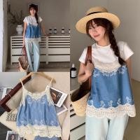ราคา เสื้อสายเดี่ยวลูกไม้วินเทจสายเดี่ยวแฟชั่นมินิมอลสไตล์เกาหลี (27708118910)