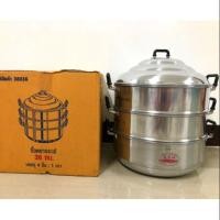 ราคา (ตราจระเข้) ซึ้งนึ่ง หม้อนึ่งอาหาร3ชั้น อลูมิเนียม ขนาด36ซม. (4242332868)