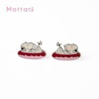 ราคา Motta Earring ต่างหูติดหูชุบทองคำขาว Snoop (43257164786)