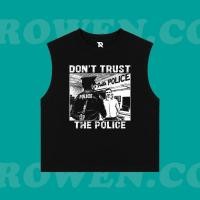 ราคา DONT TRUST THE POLICE SINGLET เสื้อยืด | วงดนตรีโลหะ เสื้อยืด VINTAGE BOOTLEG สไตล์สี (29842372709)