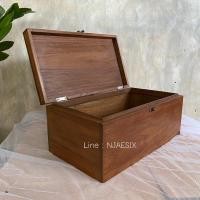 ราคา [ไม้สักเก่า] กล่องไม้สัก หีบไม้สัก หีบสมบัติ หีบเก็บของ (11229255875)
