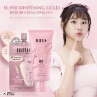 ราคา (1ซอง) Mille Super Whitening Gold Rose BB Cream มิลเล่ บีบีครีมซองชมพู คุมมัน ปกปิด (42704261158)