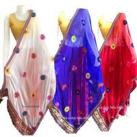 ราคา ✨ พร้อมส่งผ้าคลุมนำเข้าจากอินเดียแท้ ปักสวย สัมผัสความงดงามและสีสันสดใสสไตล์ภารตะ! ✨ (21811386316)