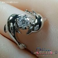 ราคา แหวนเพชรดีไซน์ปลาโลมาเพชร 1 กะรัต เพชรเลียนแบบเพชรแท้ ทำจาก เพชร CZ, Cubic Zirconia หรือ เพชรโคลนนิ่ง จากประเทศอเมริกา (8851449567)