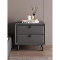 ราคา การจัดเก็บห้องนอนสนอิตาลีที่ทันสมัยเรียบง่ายหนังศิลปะโต๊ะข้างเตียงที่เรียบง่ายล็อคโต๊ะข้างเตียงสองลิ้นชักไม้เนื้อแข็งทั้งหมด 1HSD (29892228778)