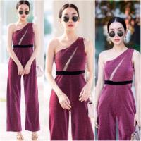 ราคา จั๊มขายาว ปาดไหล่วิ้งๆ สี แดงชมพู (2559675200)