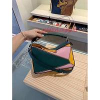 ราคา LOEWE Puzzle Small Bag Grey Multitone Colorblock Handbag Shoulder Bag Crossbody Bag Side Backpack (43003174397)
