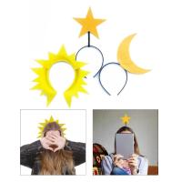 ราคา Crazy Head Bopper Sun Headpiece Star Headbands Creative Moon สําหรับเทศกาล (42420566816)