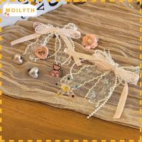 ราคา โมลิธ ลูกไม้มุกโบว์เชือกผูกรองเท้า,สไตล์บัลเล่ต์แฟชั่นออกแบบรองเท้าผ้าใบตกแต่งเสน่ห์,วินเทจโบว์สําเนียงมุกรองเท้าดอกไม้หัวเข็มขัดสําหรับผู้หญิงแล (41963524112)